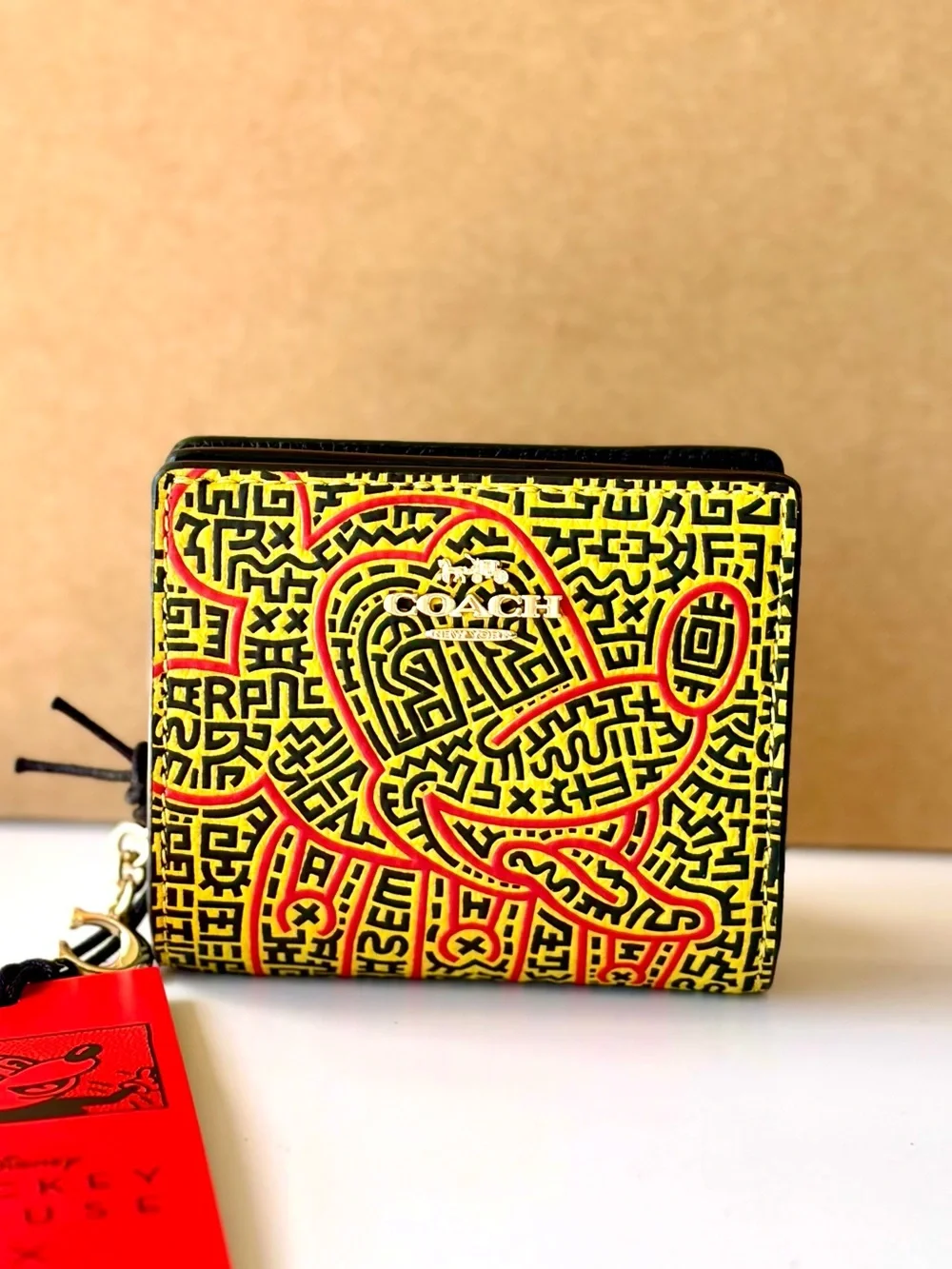 Coach Disney Mickey Mouse X Keith Haring Snap Wallet